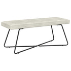 Bank crèmekleurig 110x40x45 cm fluweel