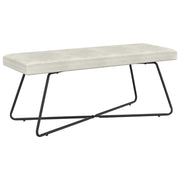 Bank crèmekleurig 110x40x45 cm fluweel