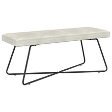 Bank Effen Crèmekleurig 110 x 40 x 45 cm Fluweel