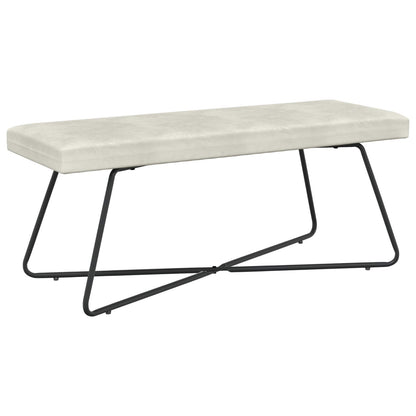 Bank Effen Crèmekleurig 110 x 40 x 45 cm Fluweel