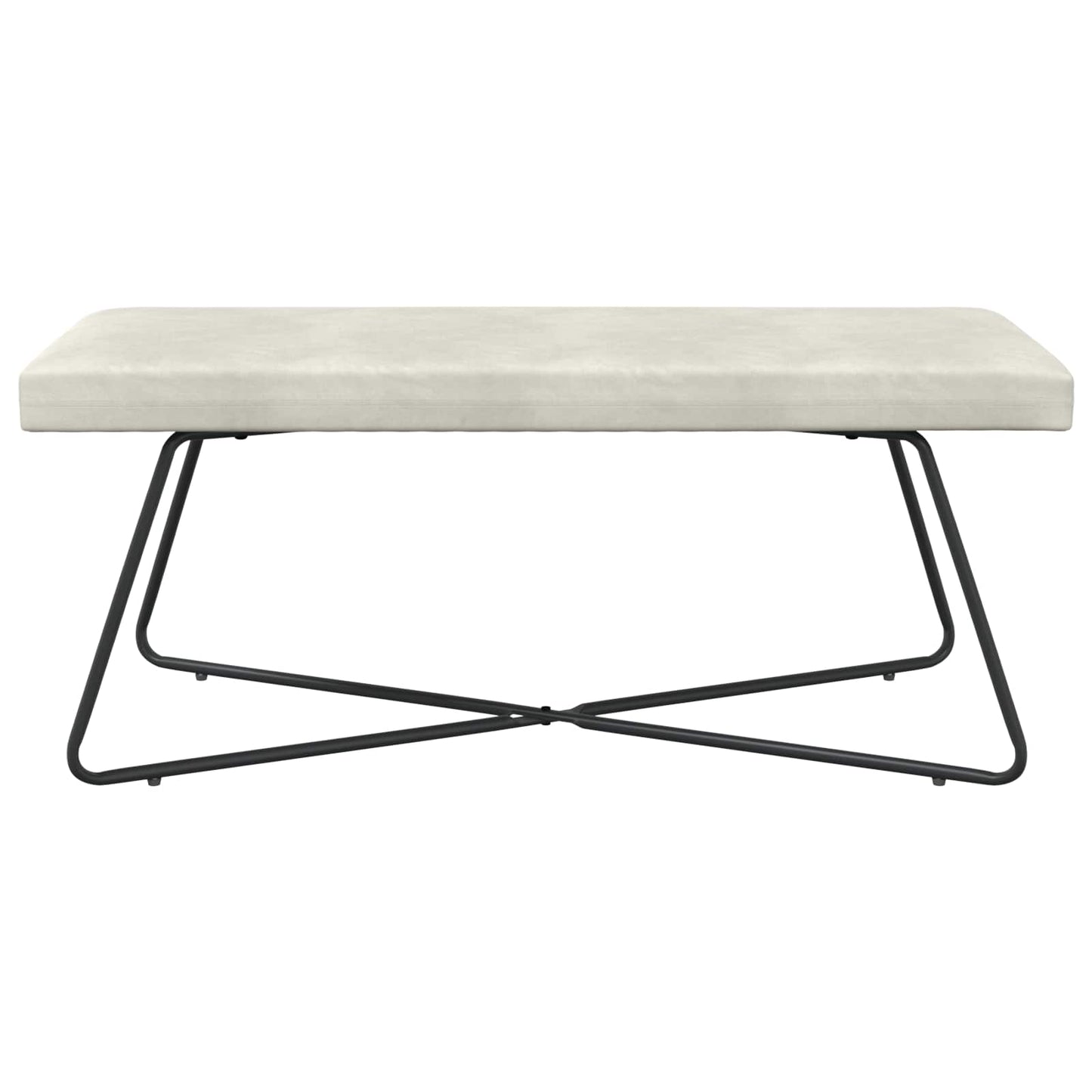Bank Effen Crèmekleurig 110 x 40 x 45 cm Fluweel
