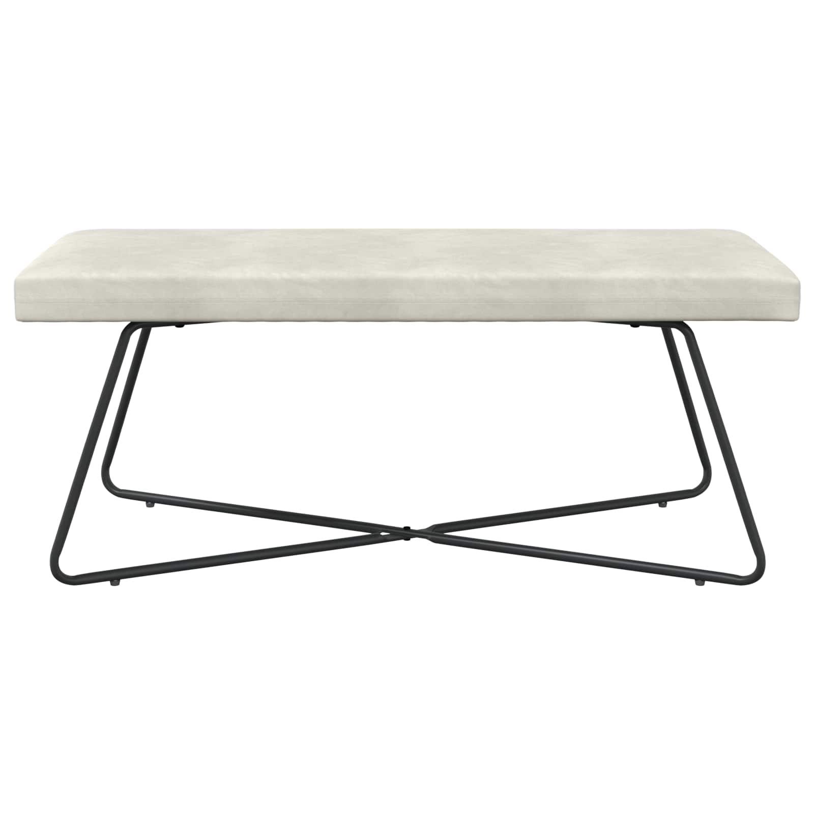Bank Effen Crèmekleurig 110 x 40 x 45 cm Fluweel