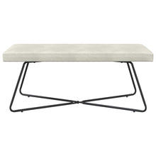 Bank Effen Crèmekleurig 110 x 40 x 45 cm Fluweel