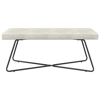 Bank Effen Crèmekleurig 110 x 40 x 45 cm Fluweel