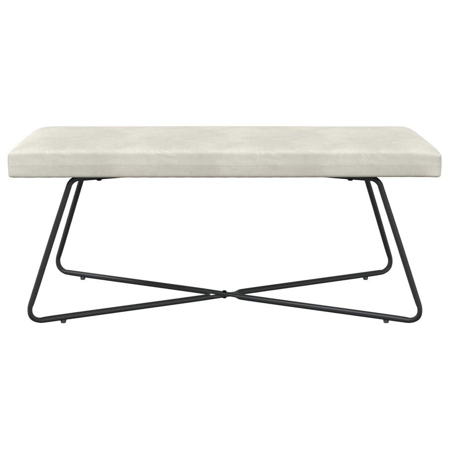 Bank Effen Crèmekleurig 110 x 40 x 45 cm Fluweel