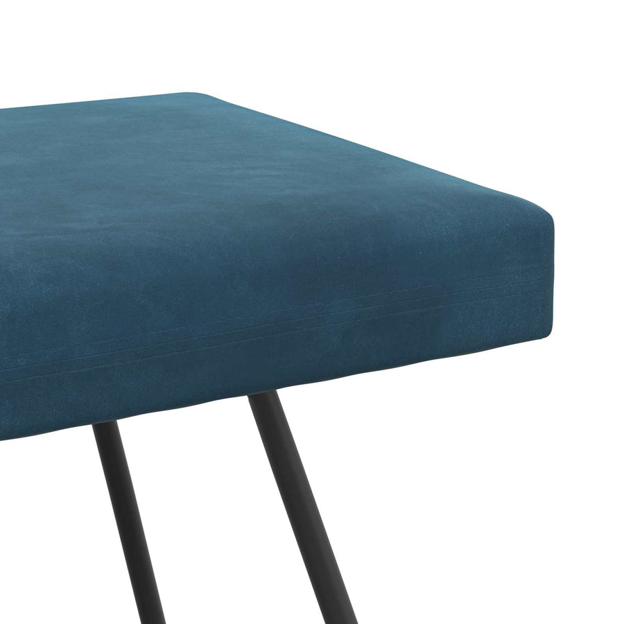 Bank Effen Blauw 110 x 40 x 45 cm Fluweel