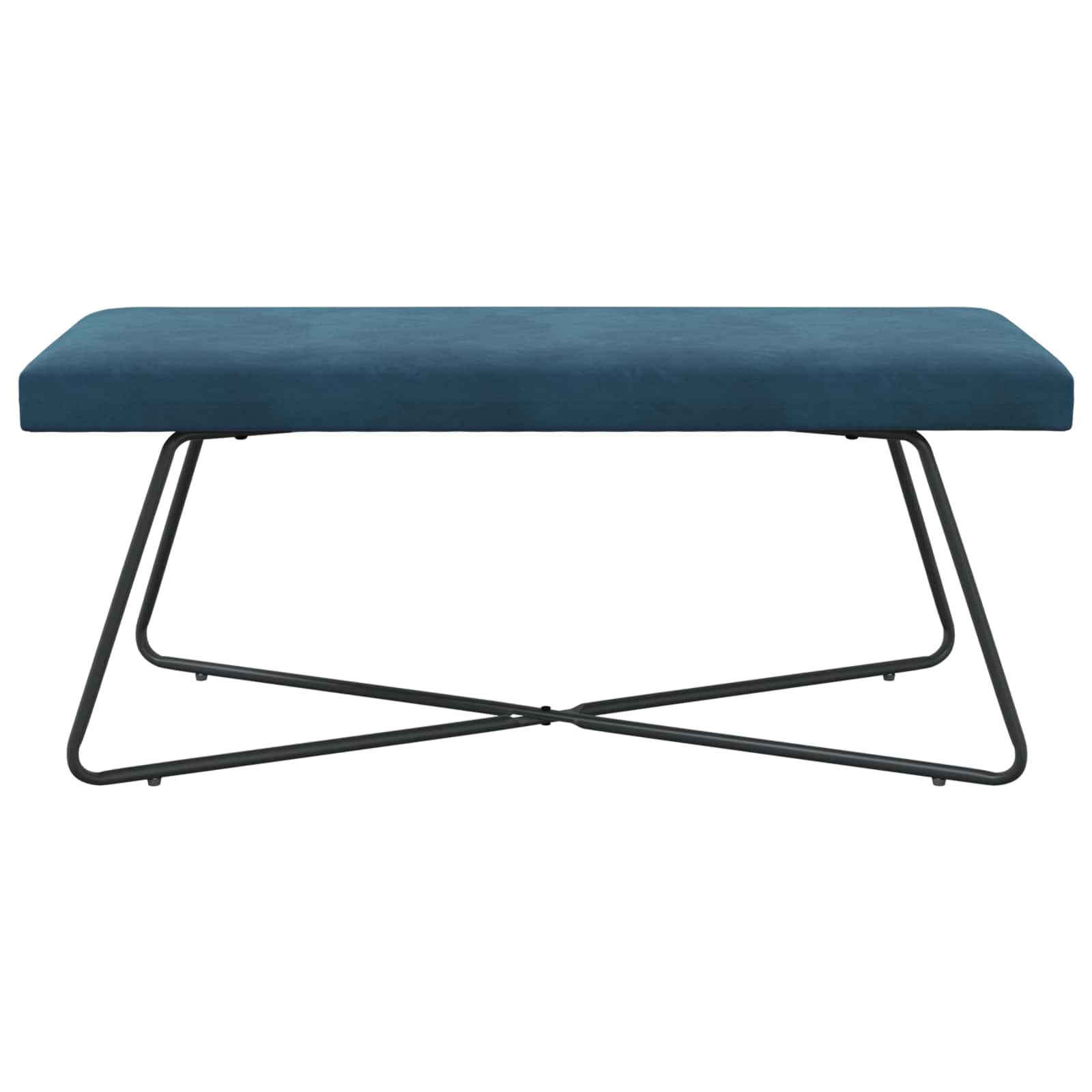 Bank Effen Blauw 110 x 40 x 45 cm Fluweel