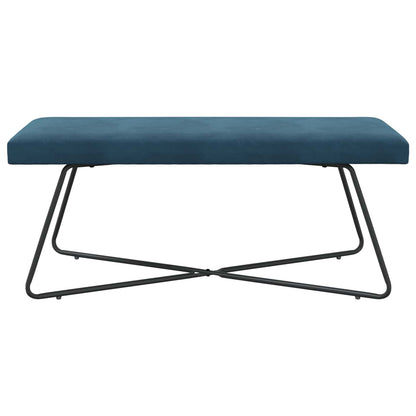 Bank Effen Blauw 110 x 40 x 45 cm Fluweel