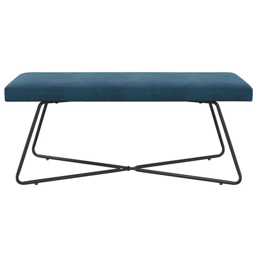 Bank Effen Blauw 110 x 40 x 45 cm Fluweel