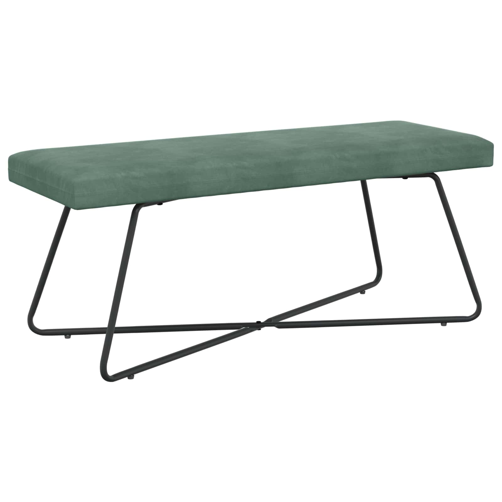 Bank Effen Zeegroen 110 x 40 x 45 cm Fluweel
