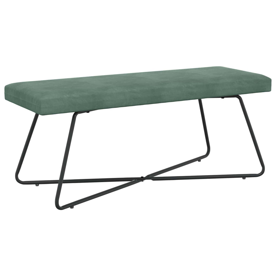 Bank Effen Zeegroen 110 x 40 x 45 cm Fluweel