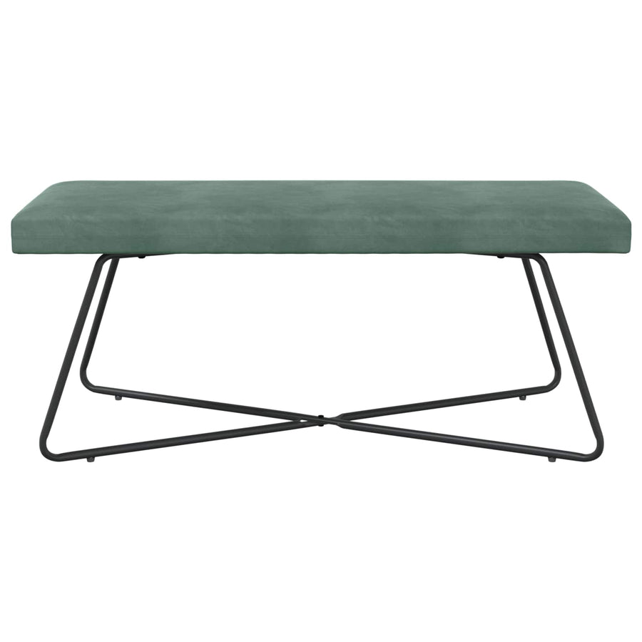 Bank Effen Zeegroen 110 x 40 x 45 cm Fluweel