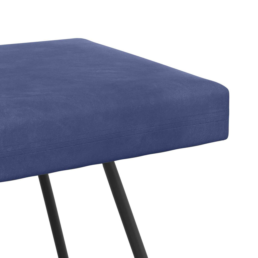 Bank Effen Politieblauw 110 x 40 x 45 cm Fluweel
