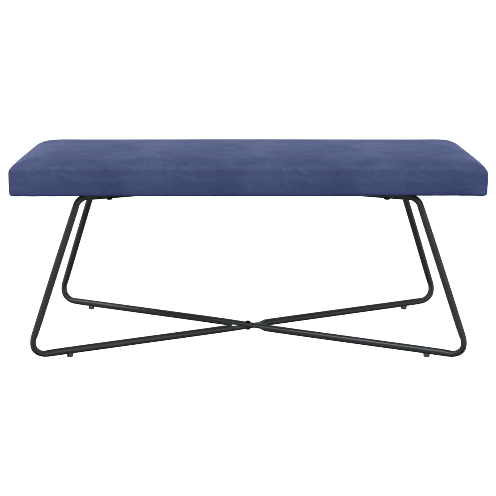 Bank Effen Politieblauw 110 x 40 x 45 cm Fluweel