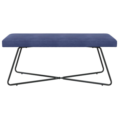 Bank Effen Politieblauw 110 x 40 x 45 cm Fluweel