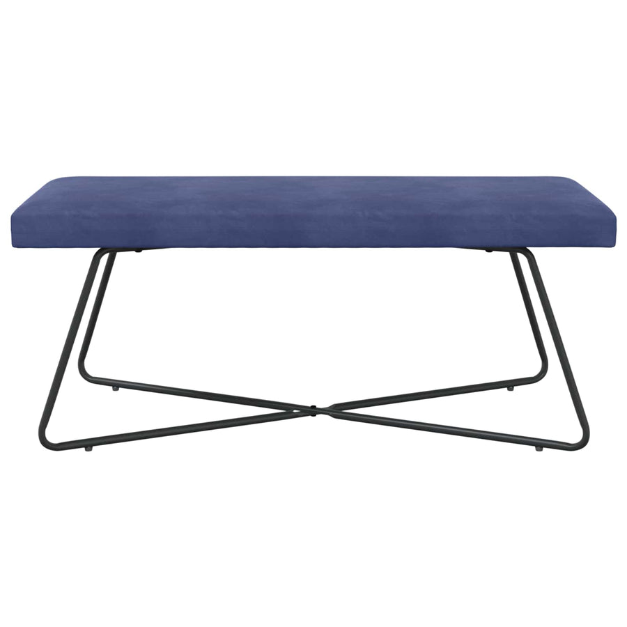 Bank Effen Politieblauw 110 x 40 x 45 cm Fluweel