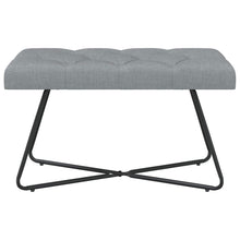 Bank met knoopverstelling Lichtgrijs 80 x 40 x 46 cm Stof