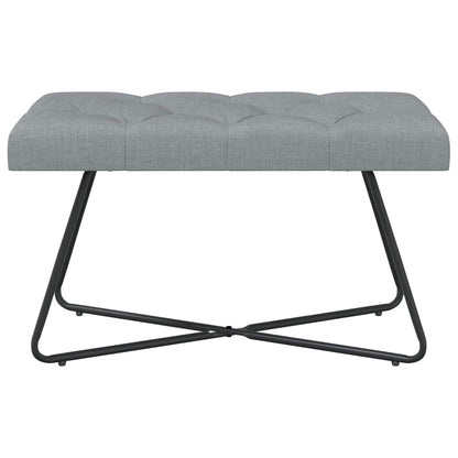 Bank met knoopverstelling Lichtgrijs 80 x 40 x 46 cm Stof