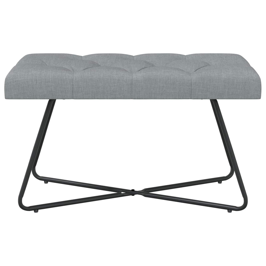 Bank met knoopverstelling Lichtgrijs 80 x 40 x 46 cm Stof