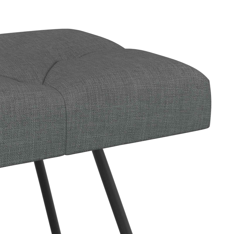 Bank met knoopverstelling Donkergrijs 80 x 40 x 46 cm Stof