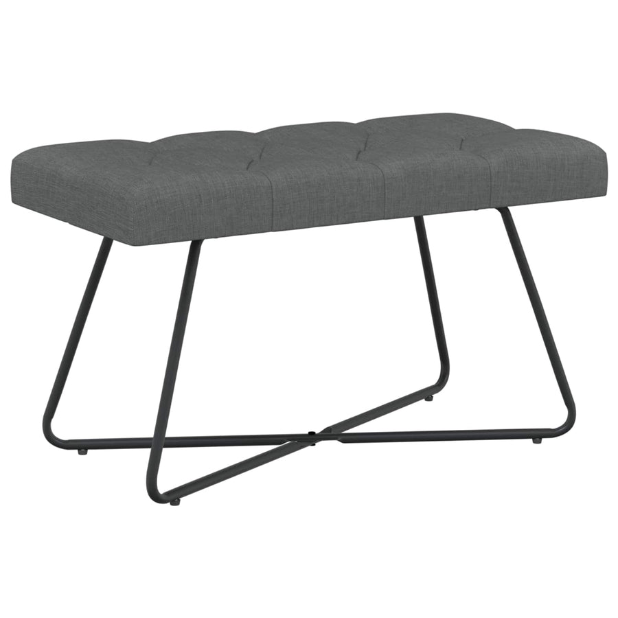 Bank met knoopverstelling Donkergrijs 80 x 40 x 46 cm Stof