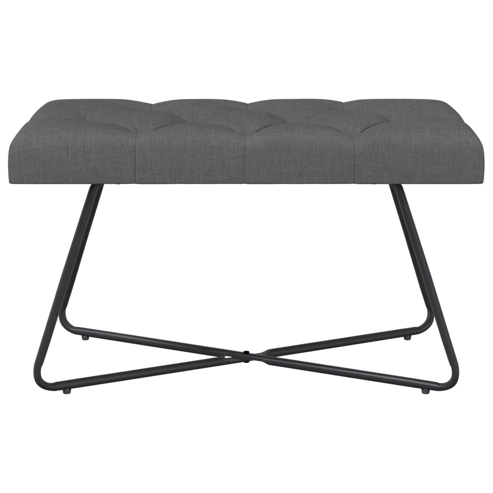 Bank met knoopverstelling Donkergrijs 80 x 40 x 46 cm Stof