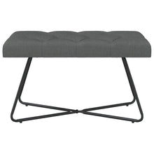 Bank met knoopverstelling Donkergrijs 80 x 40 x 46 cm Stof