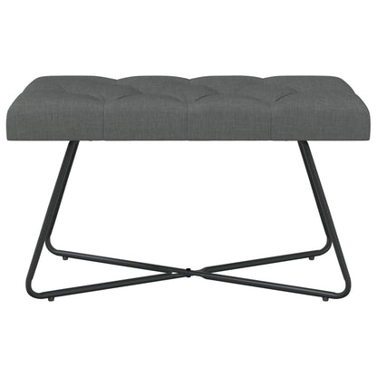 Bank met knoopverstelling Donkergrijs 80 x 40 x 46 cm Stof