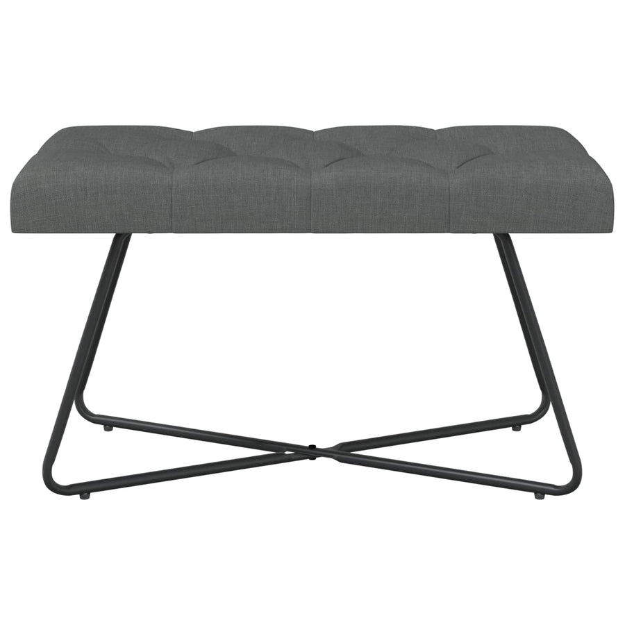 Bank met knoopverstelling Donkergrijs 80 x 40 x 46 cm Stof