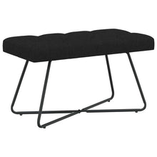 Bank met knoopverstelling Zwart 80 x 40 x 46 cm Stof