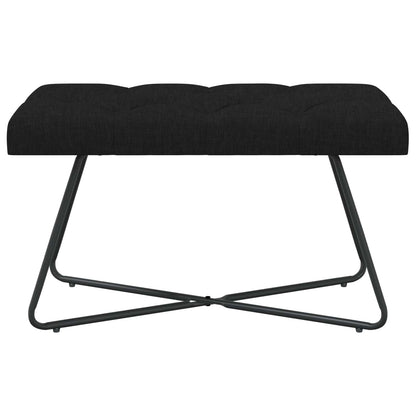 Bank met knoopverstelling Zwart 80 x 40 x 46 cm Stof