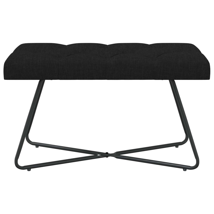 Bank met knoopverstelling Zwart 80 x 40 x 46 cm Stof