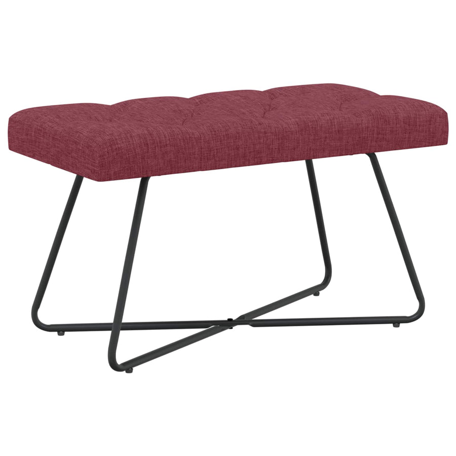 Bank met knoopverstelling Wijnrood 80 x 40 x 46 cm Stof