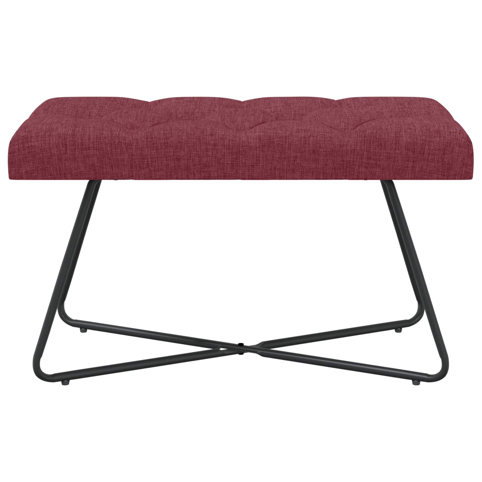 Bank met knoopverstelling Wijnrood 80 x 40 x 46 cm Stof