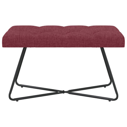 Bank met knoopverstelling Wijnrood 80 x 40 x 46 cm Stof