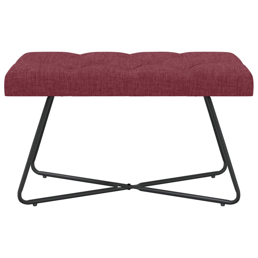 Bank met knoopverstelling Wijnrood 80 x 40 x 46 cm Stof