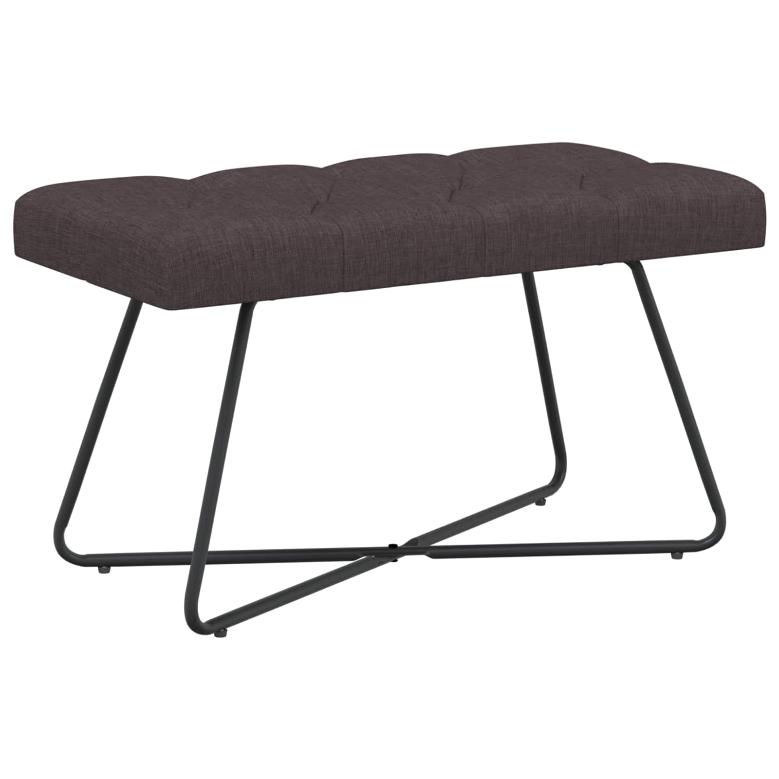 Bank met knoopverstelling Donkerbruin 80 x 40 x 46 cm Stof