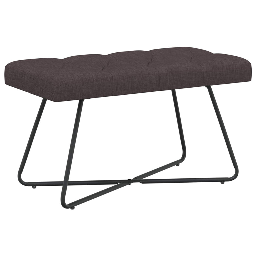Bank met knoopverstelling Donkerbruin 80 x 40 x 46 cm Stof