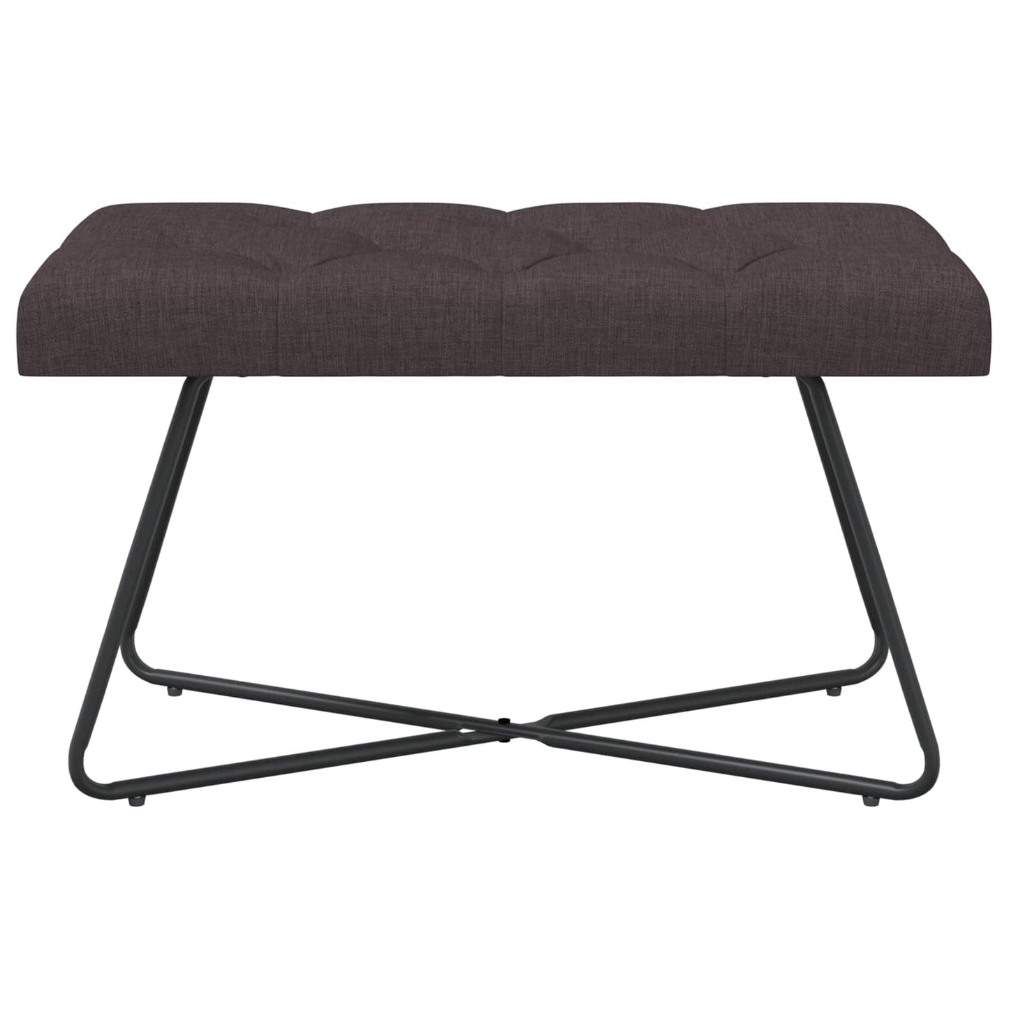 Bank met knoopverstelling Donkerbruin 80 x 40 x 46 cm Stof