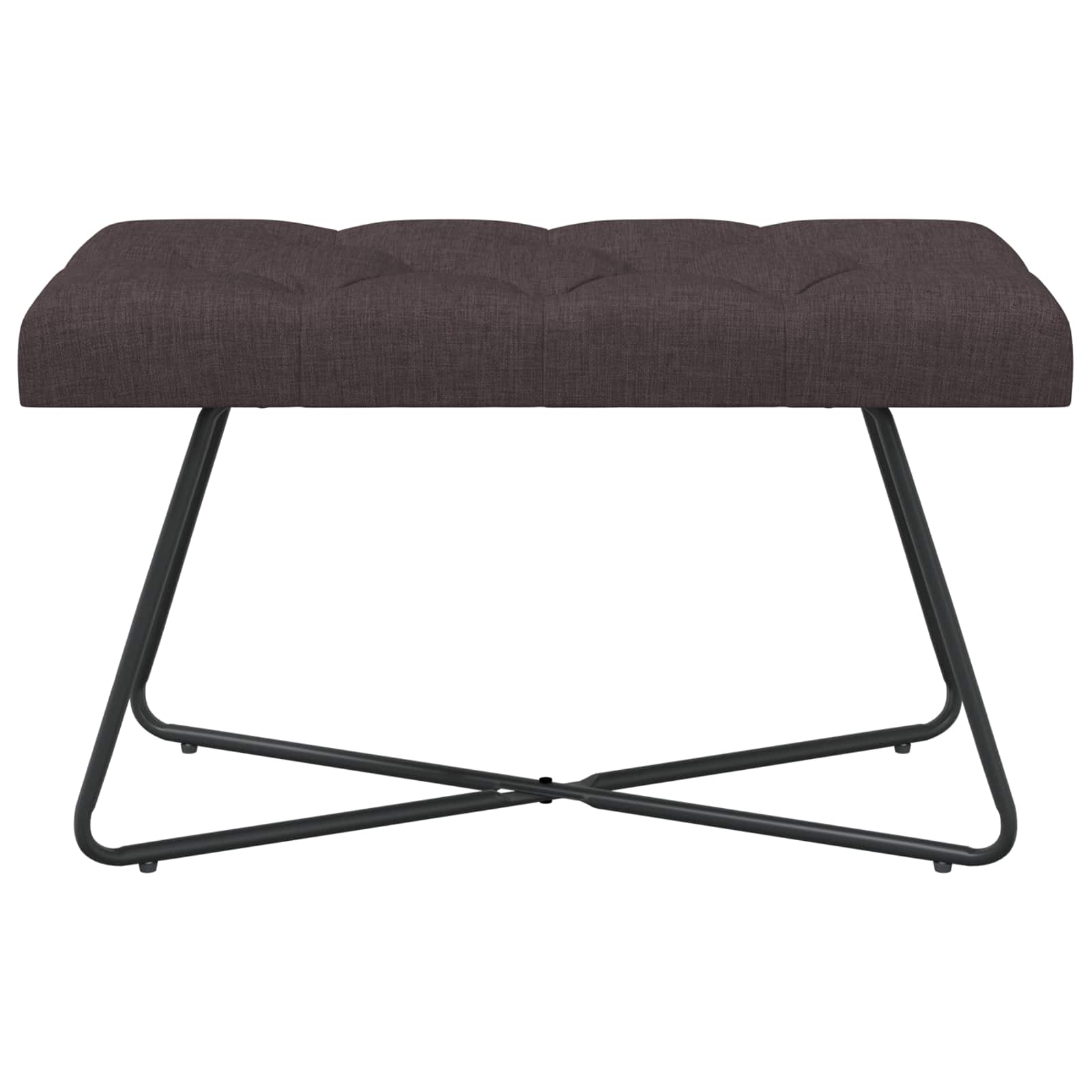 Bank met knoopverstelling Donkerbruin 80 x 40 x 46 cm Stof