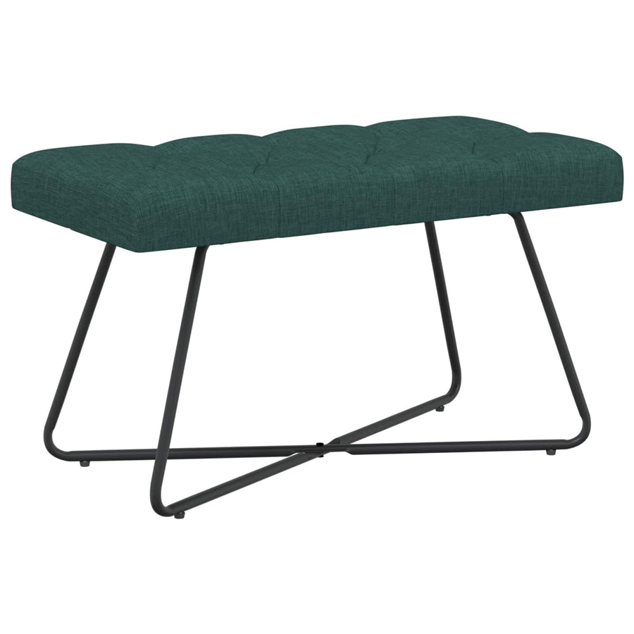 Bank met knoopverstelling Donkergroen 80 x 40 x 46 cm Stof