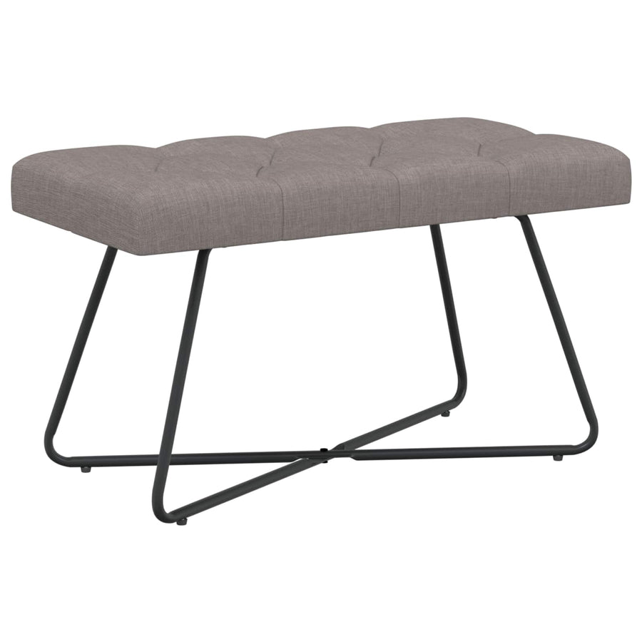 Bank met knoopverstelling Taupe 80 x 40 x 46 cm Stof