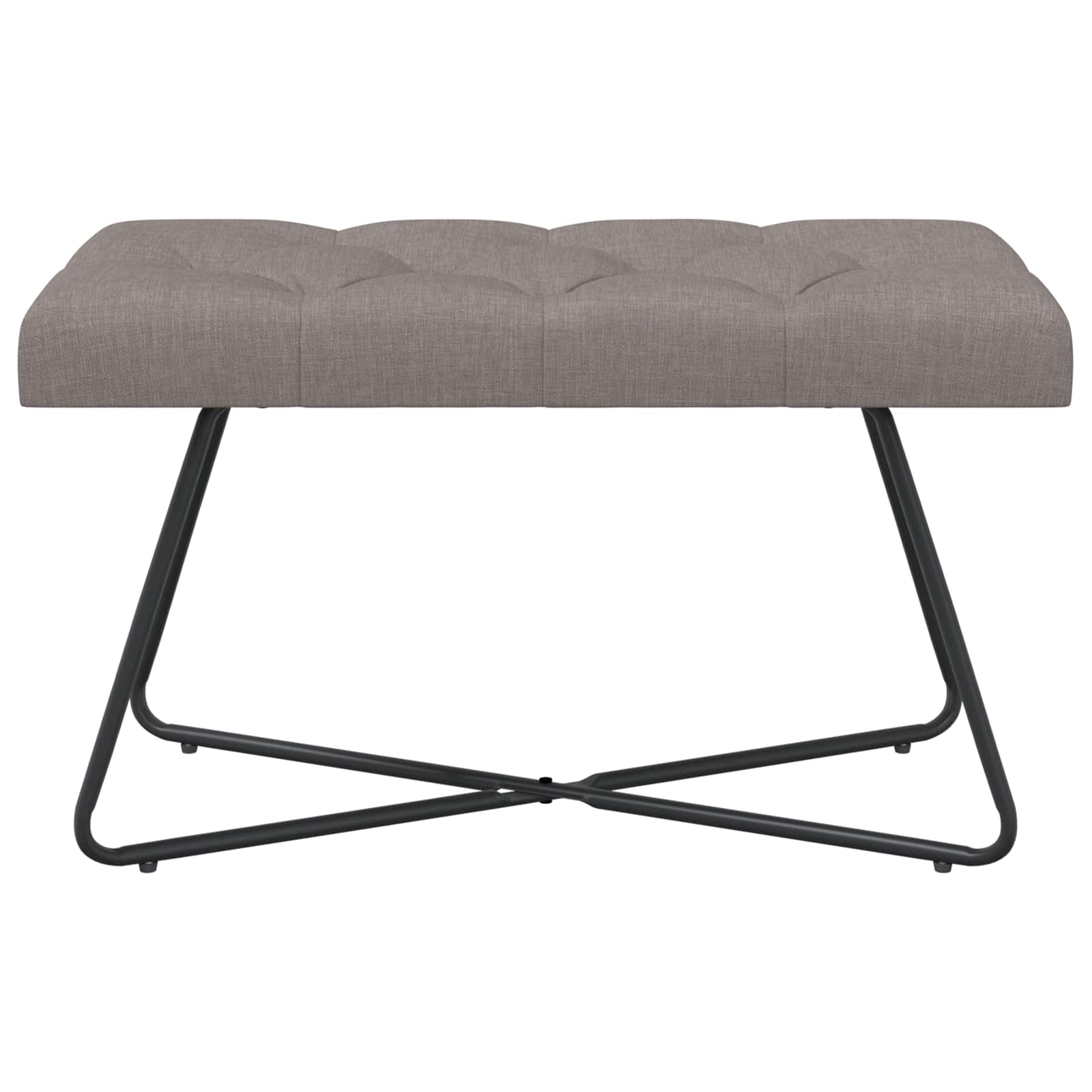 Bank met knoopverstelling Taupe 80 x 40 x 46 cm Stof