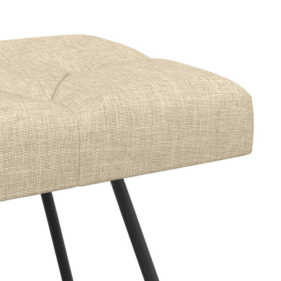Bank met knoopverstelling Crèmekleurig 80 x 40 x 46 cm Stof