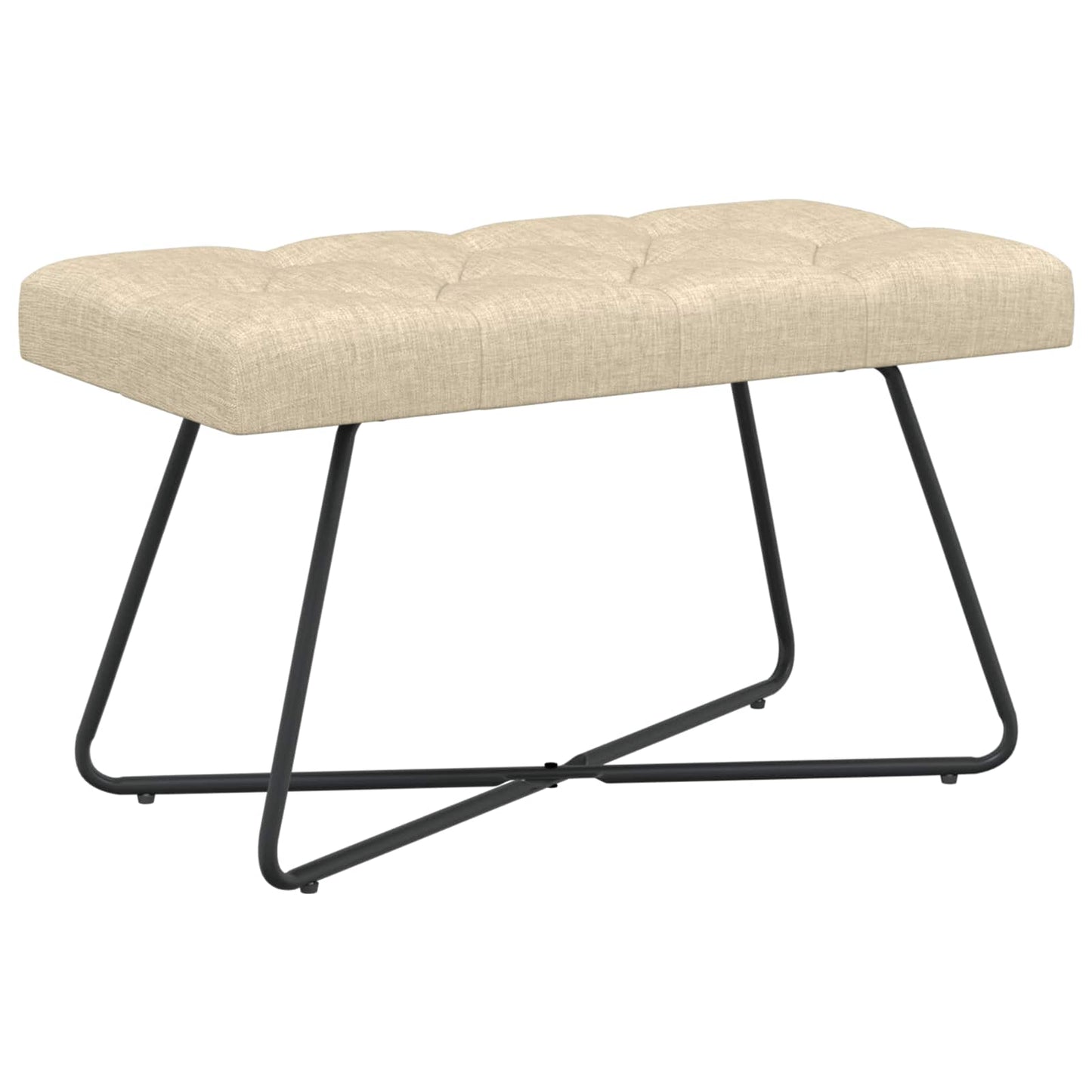 Bank met knoopverstelling Crèmekleurig 80 x 40 x 46 cm Stof