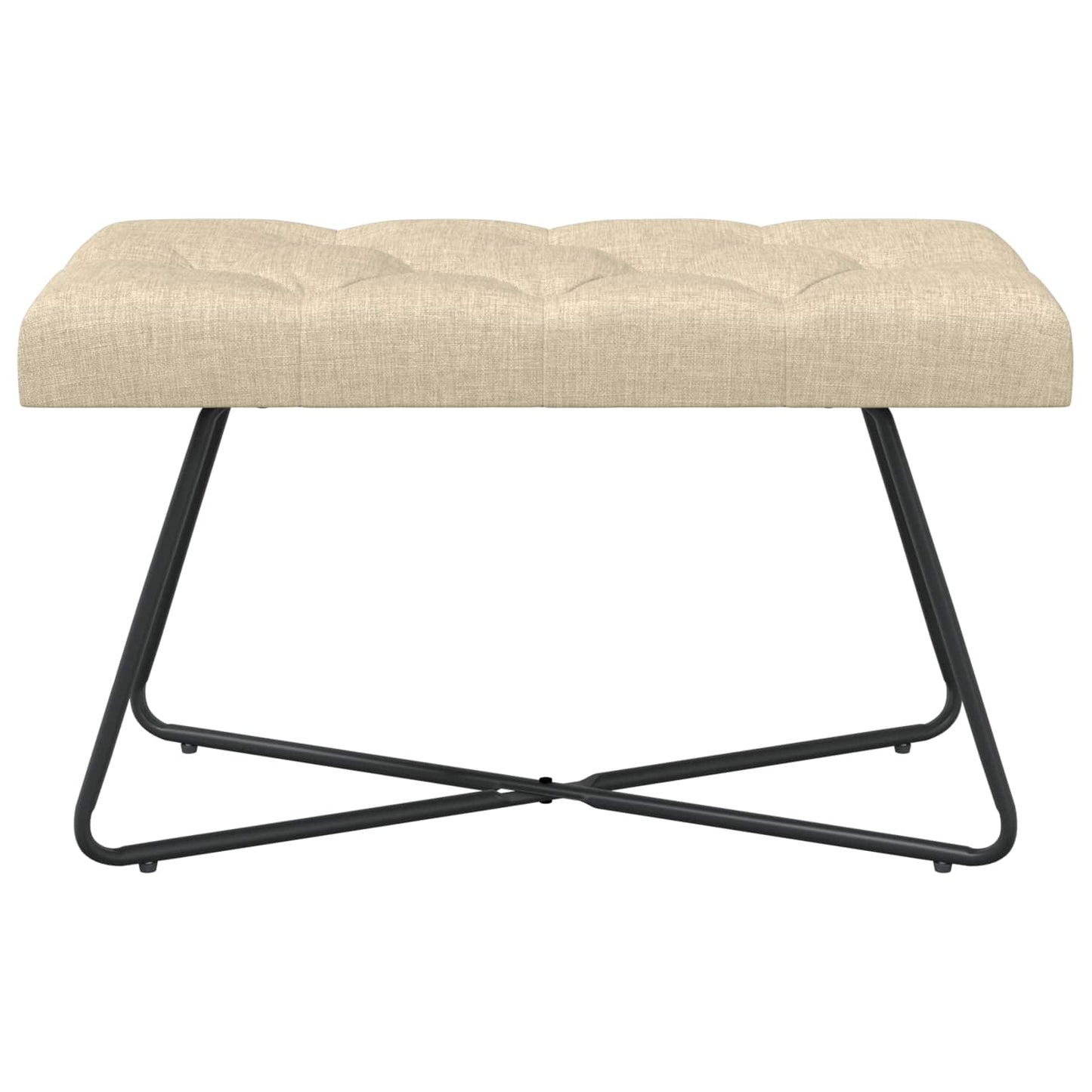 Bank met knoopverstelling Crèmekleurig 80 x 40 x 46 cm Stof