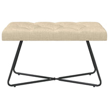 Bank met knoopverstelling Crèmekleurig 80 x 40 x 46 cm Stof