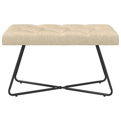 Bank met knoopverstelling Crèmekleurig 80 x 40 x 46 cm Stof