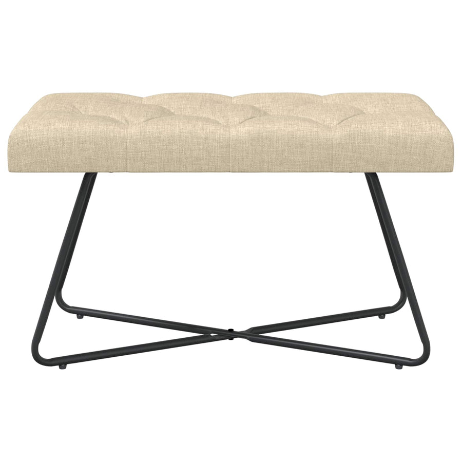 Bank met knoopverstelling Crèmekleurig 80 x 40 x 46 cm Stof