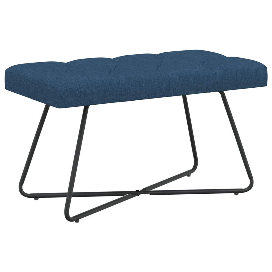 Bank met knoopverstelling Blauw 80 x 40 x 46 cm Stof